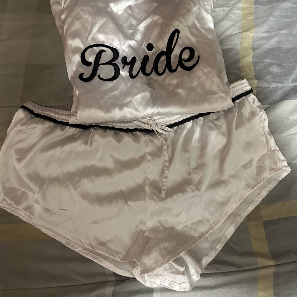 Brand new bride robe and shirt set size large